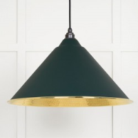 Hammered Brass Hockley Pendant in Dingle