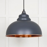 Smooth Copper Harborne Pendant in Slate