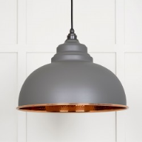 Hammered Copper Harborne Pendant in Bluff