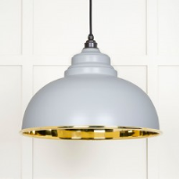 Smooth Brass Harborne Pendant in Birch