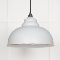 White Gloss Harborne Pendant in Flock