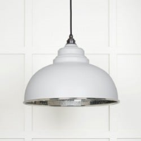 Hammered Nickel Harborne Pendant in Flock