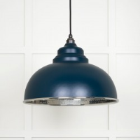 Hammered Nickel Harborne Pendant in Dusk