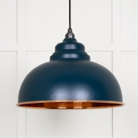 Hammered Copper Harborne Pendant in Dusk