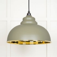 Smooth Brass Harborne Pendant in Tump