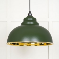 Smooth Brass Harborne Pendant in Heath