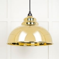 Smooth Brass Harborne Pendant