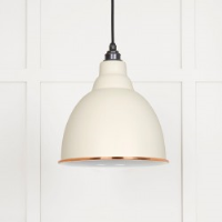 White Gloss Brindley Pendant in Teasel