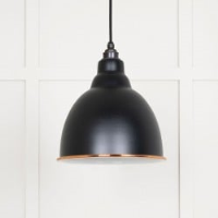 White Gloss Brindley Pendant in Elan Black