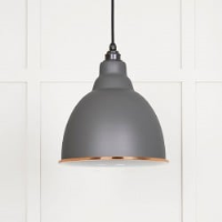 White Gloss Brindley Pendant in Bluff