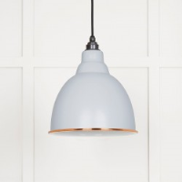 White Gloss Brindley Pendant in Birch