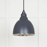 Smooth Nickel Brindley Pendant in Slate