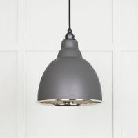 Smooth Nickel Brindley Pendant in Bluff