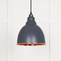 Smooth Copper Brindley Pendant in Slate