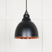 Smooth Copper Brindley Pendant in Elan Black