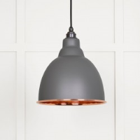 Hammered Copper Brindley Pendant in Bluff