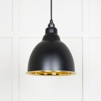 Smooth Brass Brindley Pendant in Elan Black