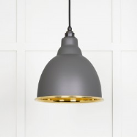 Smooth Brass Brindley Pendant in Bluff