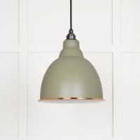 White Gloss Brindley Pendant in Tump