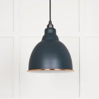 White Gloss Brindley Pendant in Soot