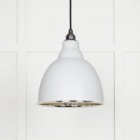 Hammered Nickel Brindley Pendant in Flock