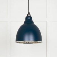 Hammered Nickel Brindley Pendant in Dusk