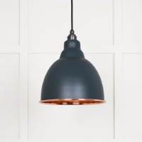 Smooth Copper Brindley Pendant in Soot