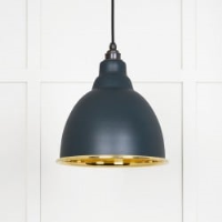 Smooth Brass Brindley Pendant in Soot