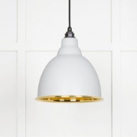 Smooth Brass Brindley Pendant in Flock