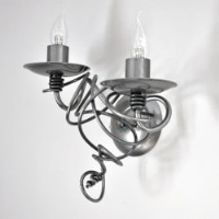Hand Forged Double Tangle Electric Wall Sconce