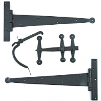 Cottage Door Hinge and Latch Set - Beeswax finish