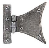 Blacksmith Pewter Patina Half Butterfly Hinges