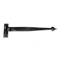 Traditional Blacksmith Arrow Head Door Hinges - Hook and Band Cranked