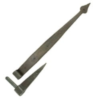 Blacksmith External Beeswax Arrow Head Door Hinges - Spike and Band