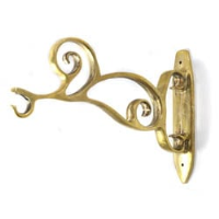 Brass Scroll Hanging Basket Bracket