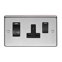 Satin Stainless Steel Switch & Socket - 45 Amp