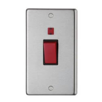 Satin Stainless Steel Double Plate Cooker Switch