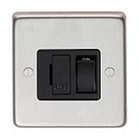 Satin Stainless Steel Fused Switch - 13 Amp