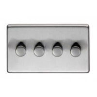 Satin Stainless Steel Quad Dimmer Switch - 400w