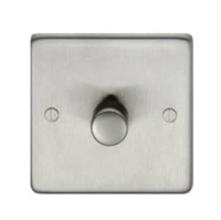 Satin Stainless Steel Single Dimmer Switch - 400w