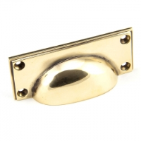 Art Deco Drawer Pull - Aged Brass