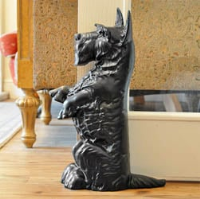 Black Scottie Dog Door Stop - Life Size*