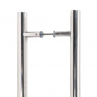T Bar Handle with Back-to-Back Fixings - Polished Finish