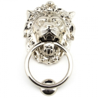 Regency Lions Head Door Knocker - Polished Nickel