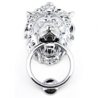 Regency Lions Head Door Knocker - Polished Chrome