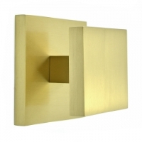 Square Centre Door Knob - Satin Brass