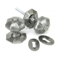 Blacksmith Pewter Patina Octagonal Knob Set