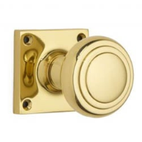 Croft 6348SQ Stepped Cushion Door Knob on a Square Rose