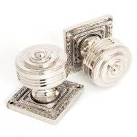 Tewkesbury Square Knob Set - Polished Nickel Finish