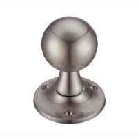 Hampton Ball Door Knobs - Satin Nickel